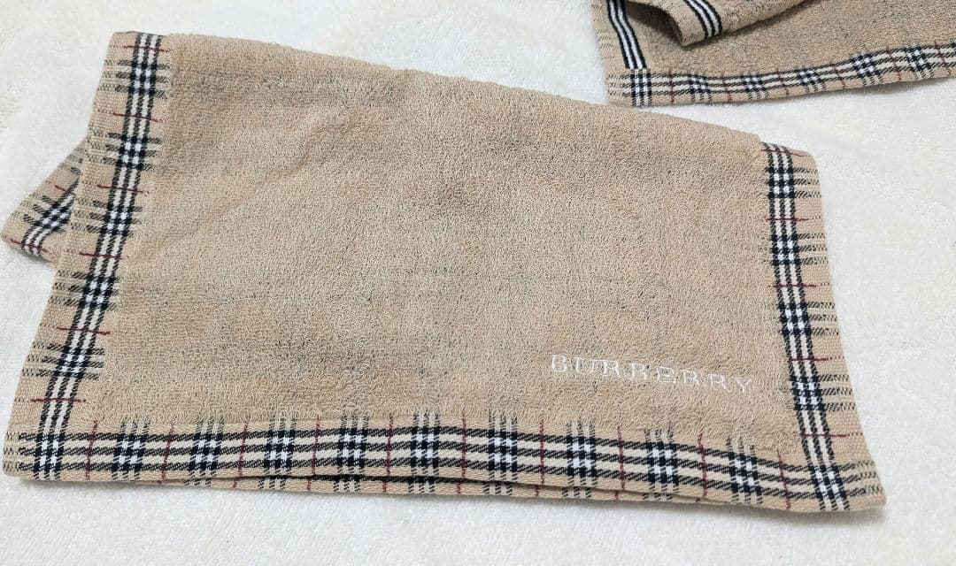 BURBERRY　ベージュ チェック柄 フェイスタオル セット