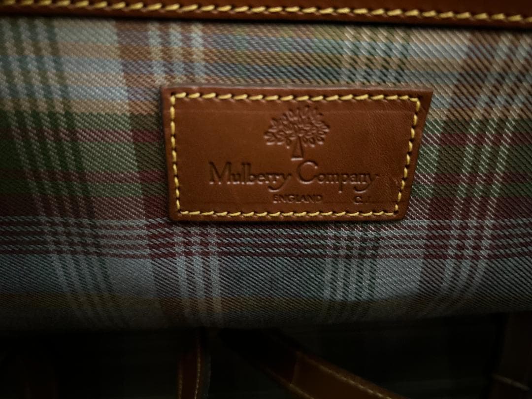 【値下げ】　Mulberryマルベリー　シボ革　レザー　トラベルバックイタリア製