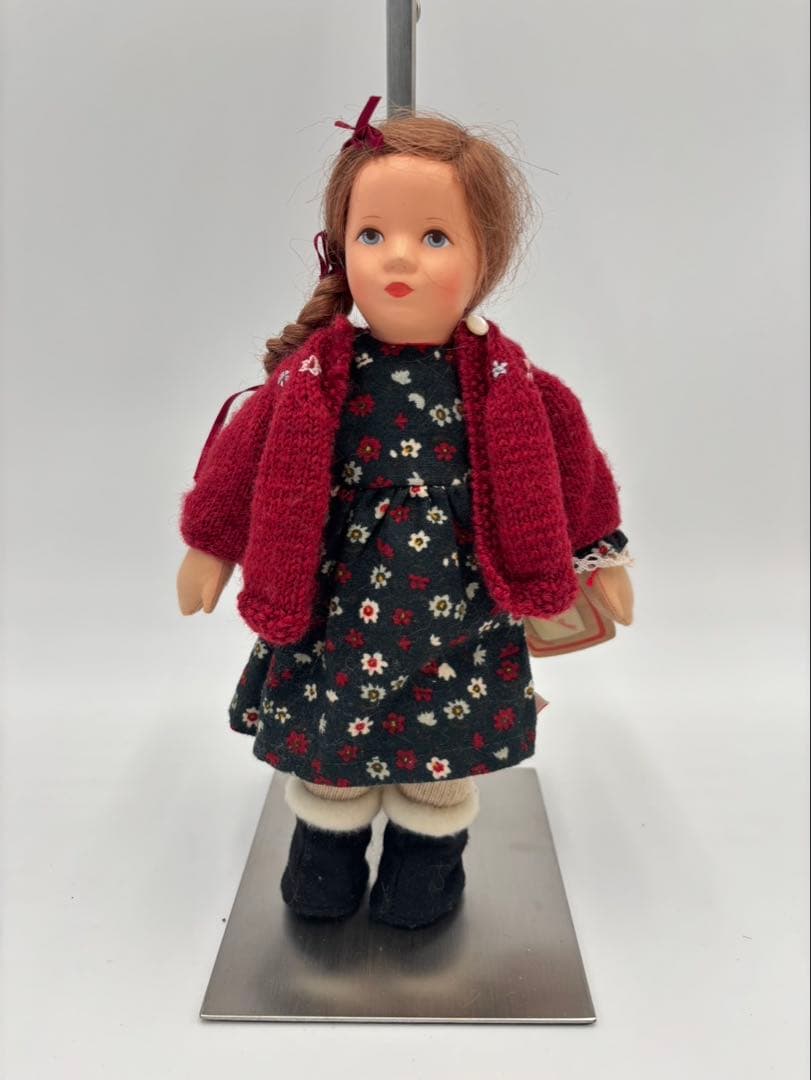 【ケテクルーゼ】ドイツ製アンティーク　花柄ドレスの人形