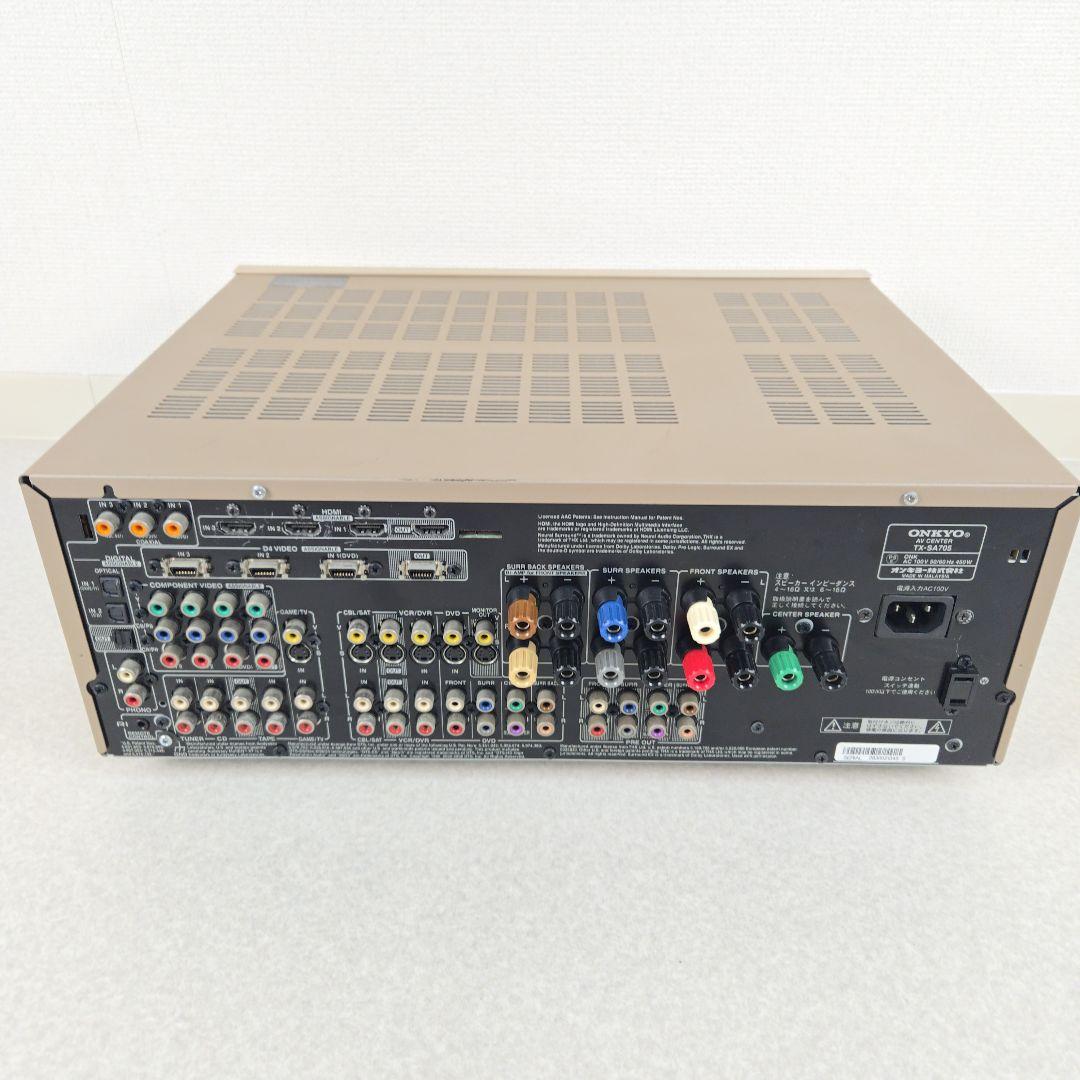 ONKYO オンキヨー AVアンプ TX-SA705 7.1ch ゴールド