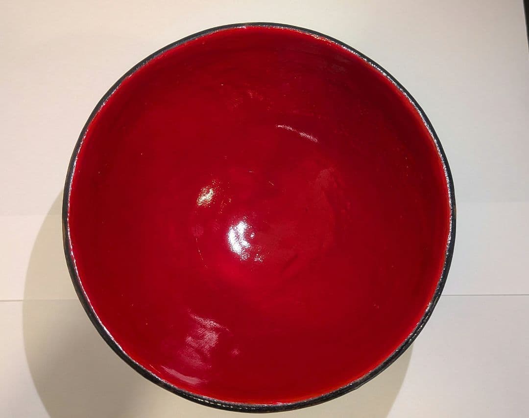瀬戸焼　鷺　黒茶碗　共箱　茶道具