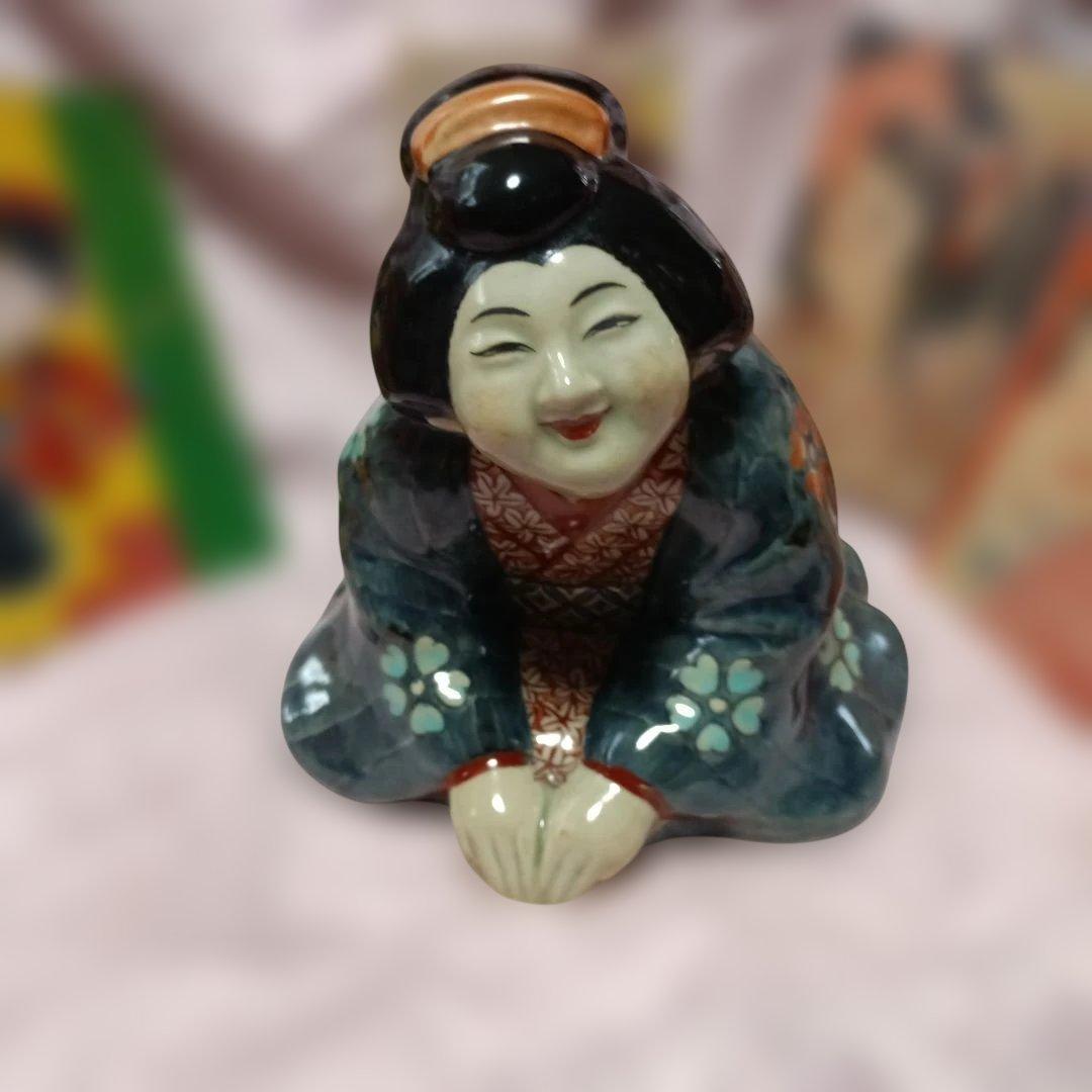 有田焼き　お迎え人形　日本人形　おふくさん　福助