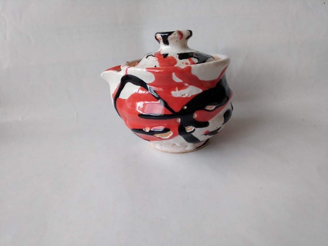 希少品 萩碗 宝瓶 関大安 作 萩煎茶器 共箱 現代アート 煎茶道具 玉露 新品