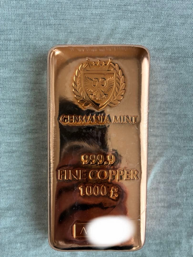 ５個セットGERMANIA MINT 1000g純銅インゴット ゲルマニアミント