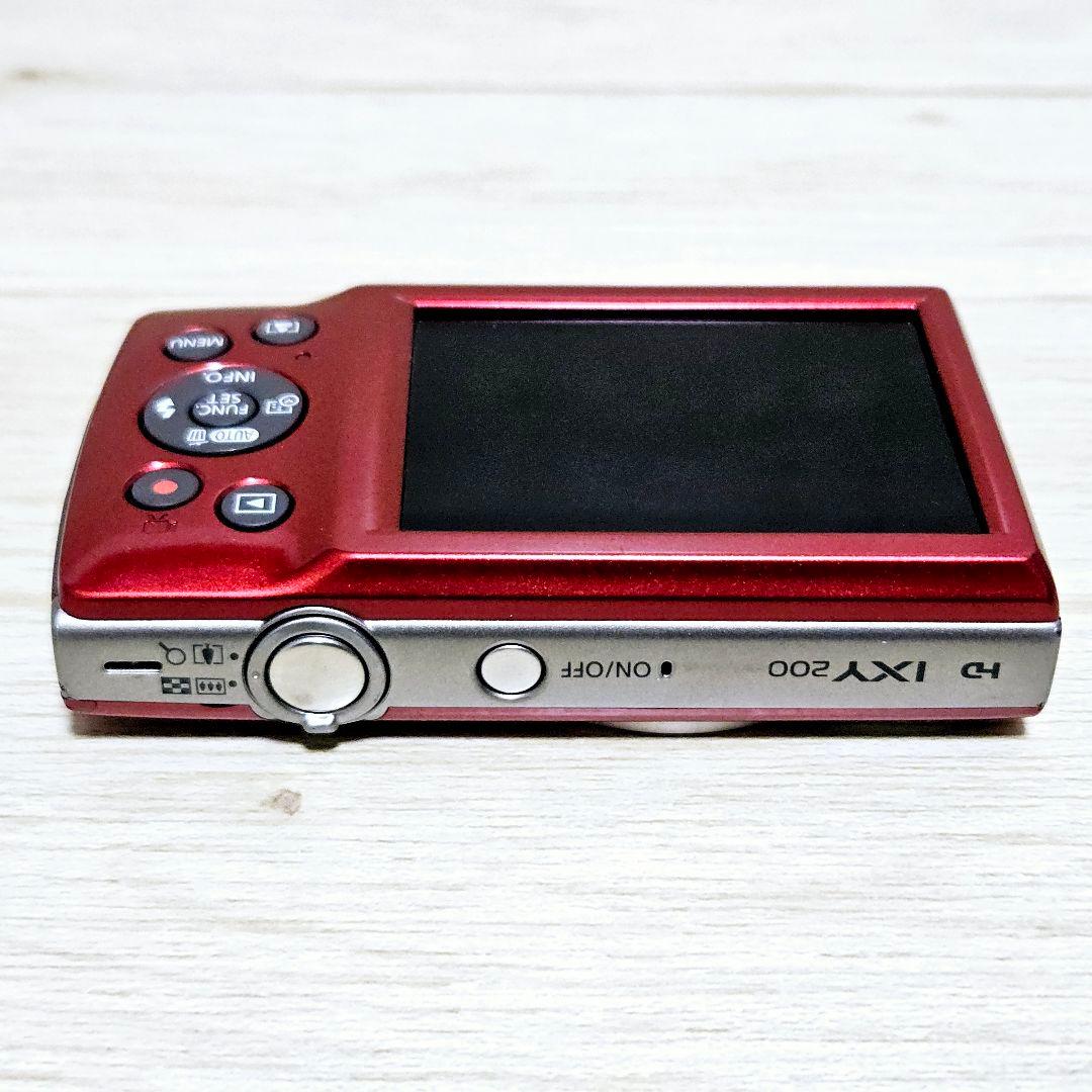 極上美品 CANON キャノン IXY200 コンパクトデジタルカメラ レッド