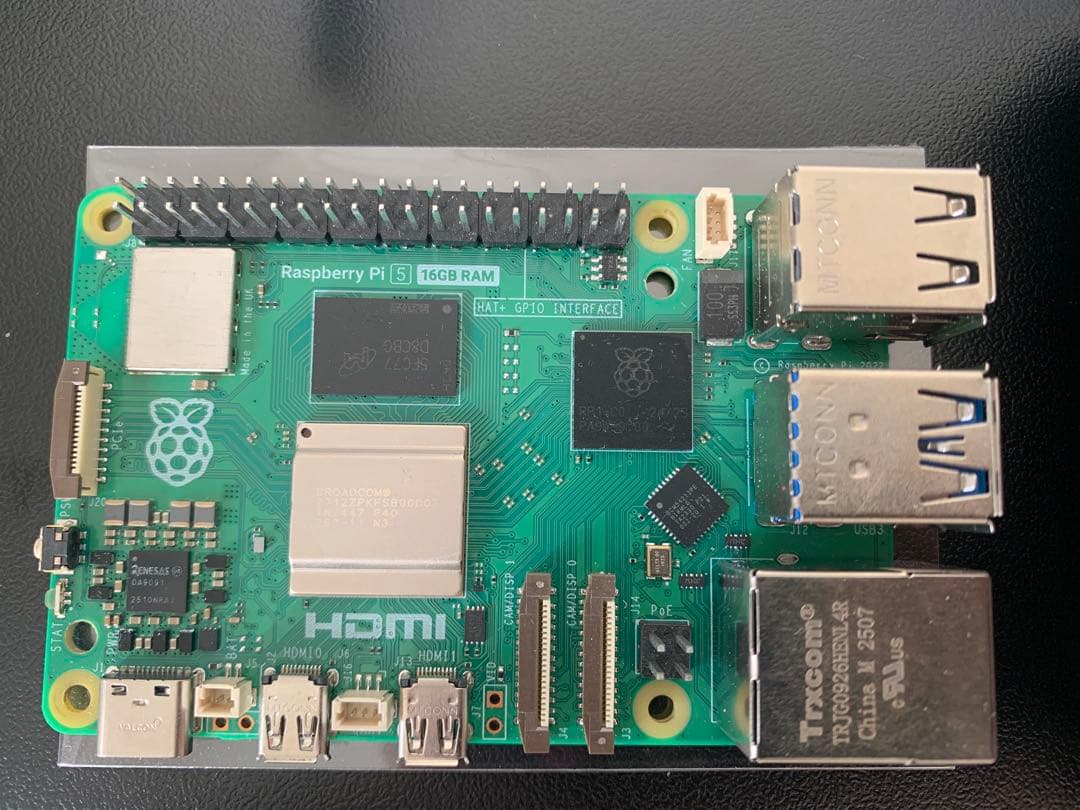 Raspberry Pi 5 16GB RAM 、 Argon40ケース
