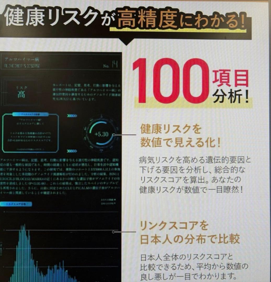 chatGENE Pro 遺伝子検査キット　唾液で祖先人種　疾病 500項目
