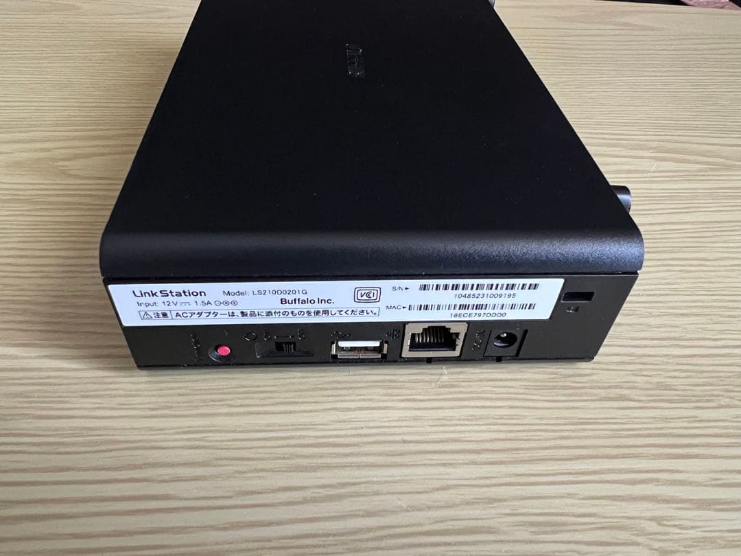 【未使用】BUFFALO Link Station LS210D 2TB