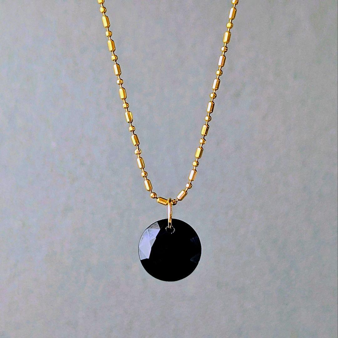 ♢容音♢K18 ブラックスピネル 4.4ct ネックレスチャーム