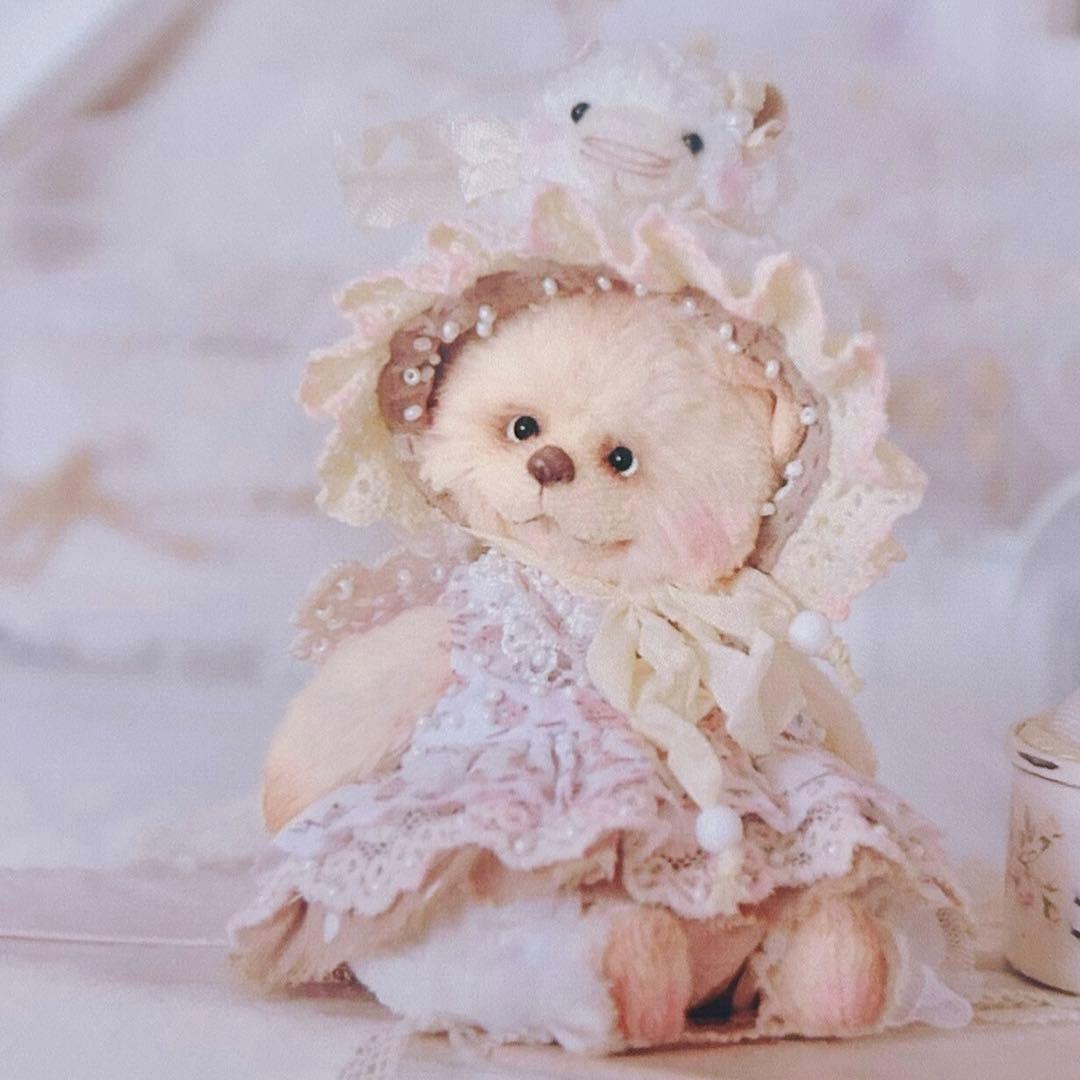 くまアヒルくまちゃん アーティストベア 海外作家様 ハンドメイド ぬいぐるみ