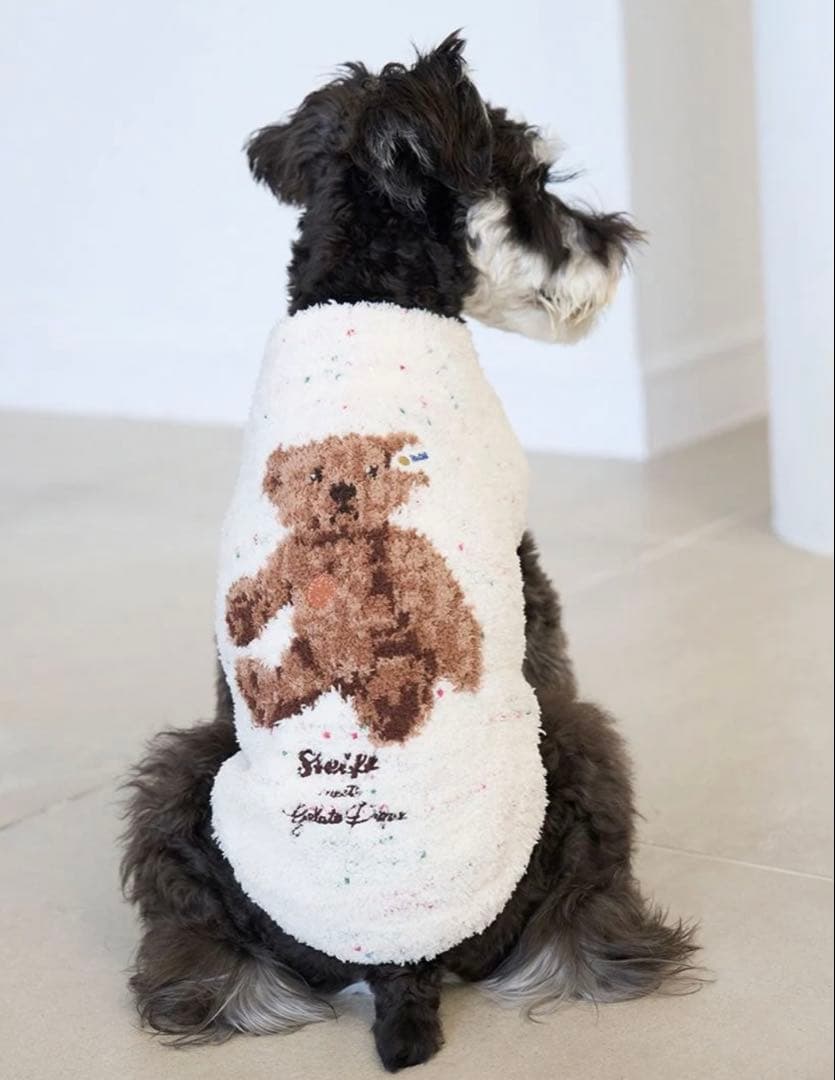 ジェラートピケ　【Steiff】ハイネックプルオーバー　ホワイトL 新品