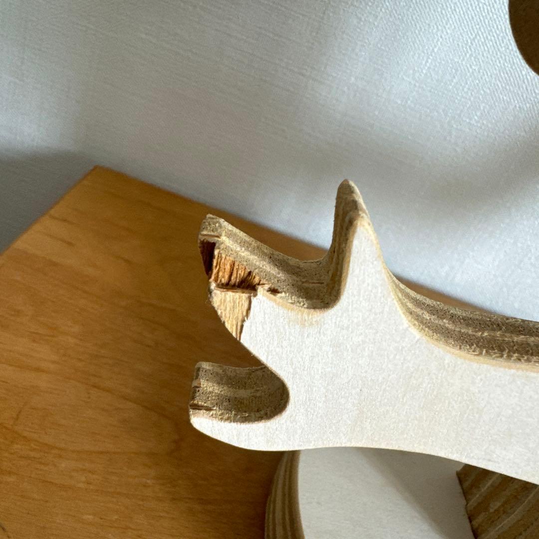 木のおもちゃ 知育玩具 動物 ハンドメイド 中古品