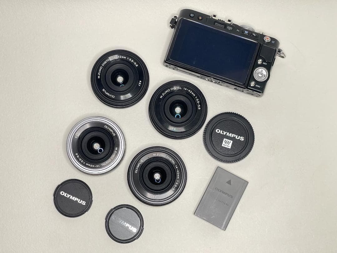 OLYMPUS PEN Lite E-PL3 ブラック ＋ レンズ×4 セット