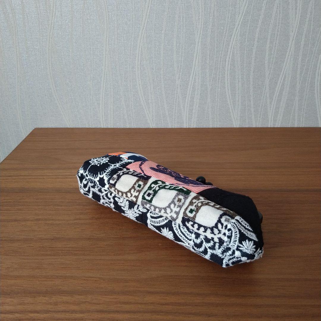 春財布❁ マットブラック口金 親子がま口財布 ☆ミナペルホネン ハンドメイド