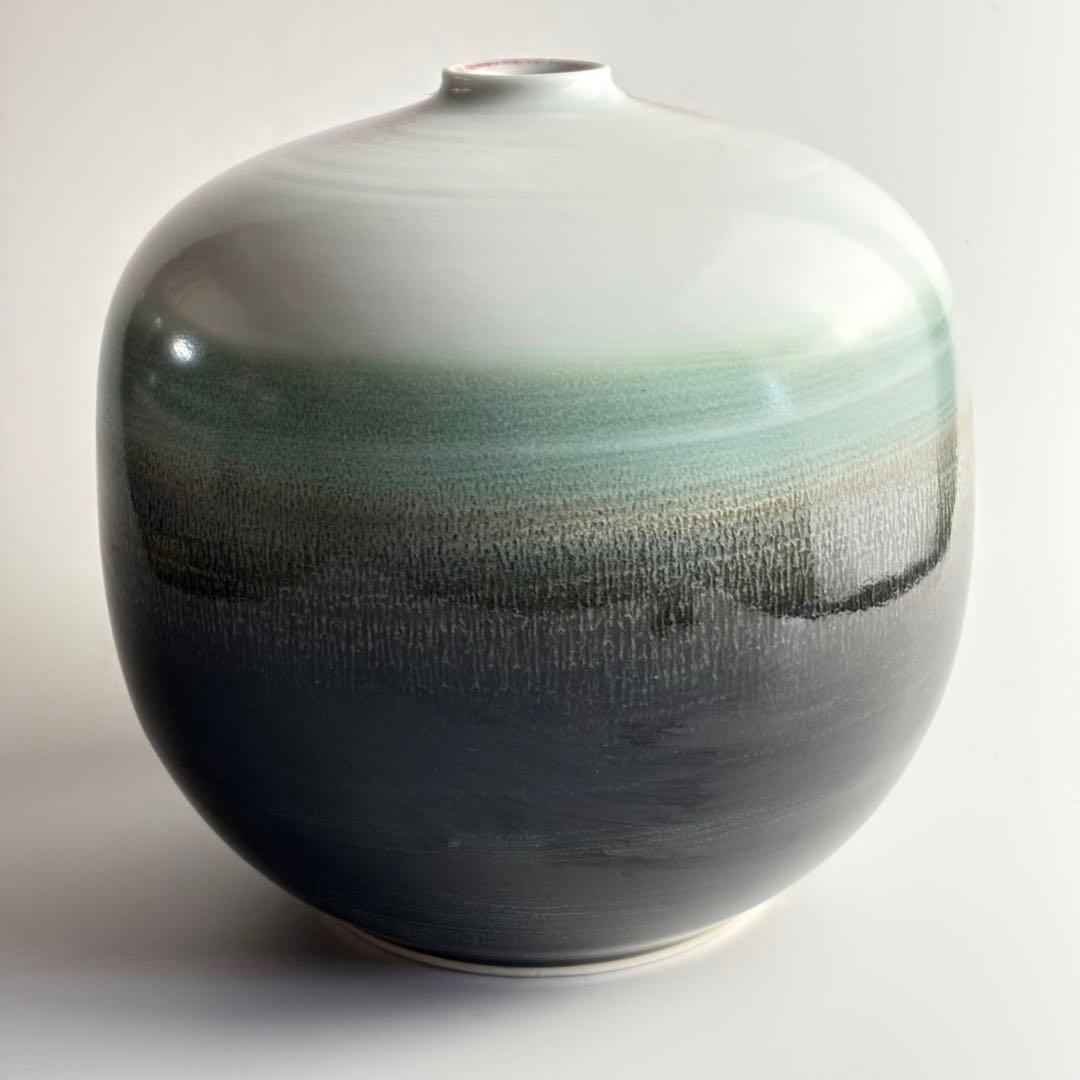 日展特選陶芸作家 有田焼 前田泰昭 辰砂 花瓶骨董 花器 花入 生花 壷
