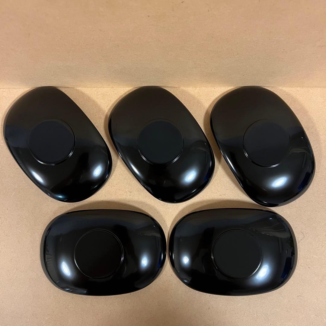【SALE】 未使用 輪島塗 新本錦川堂謹製 布着本堅地 茶托 5客 共箱