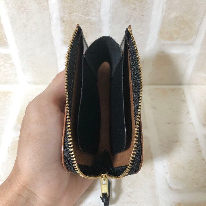 【財布】ミニL字ファスナーウォレット
