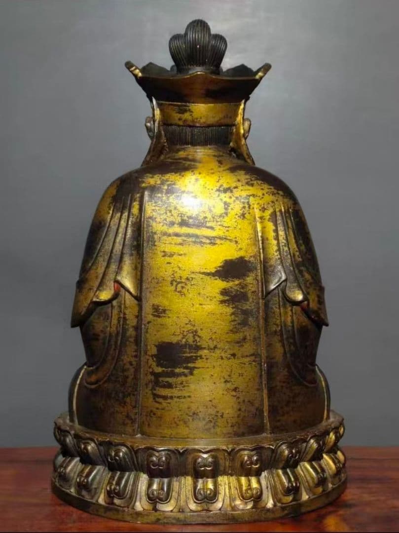 中国古美術『旧蔵盧舎那仏像』純銅 高浮彫鍛刻 佛像 仏像 仏教古美術