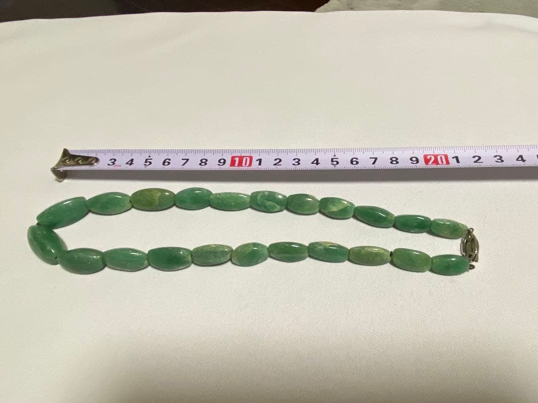 グリーンストーン (ヒスイ)ネックレス 約40cm