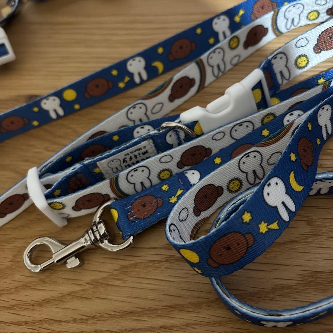 犬用品　ハーネス　リード　ミッフィ　ジェラートピケ　ペットパラダイス