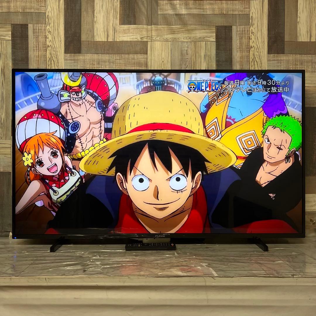 全国送料込❣️フナイ55型4k液晶テレビ Wチューナー 外付HDD裏番組録画対応