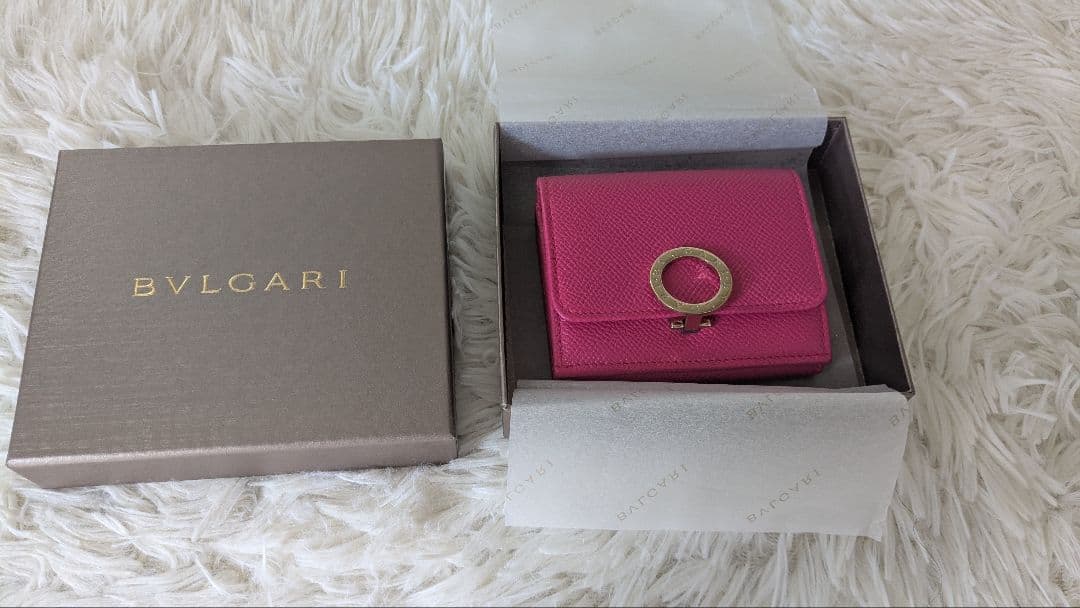 BVLGARI ミニ財布　ロゴマニア　ビーゼロワン　ピンク(新品未使用・箱付)