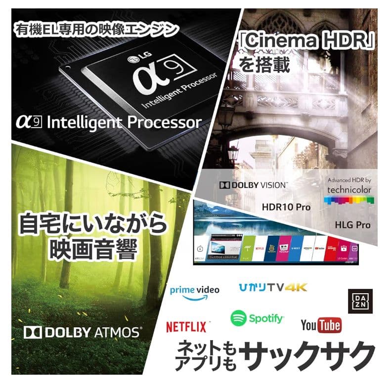 (足立区直接引取限定)LG 65V型 有機EL テレビ 4K 2019年製