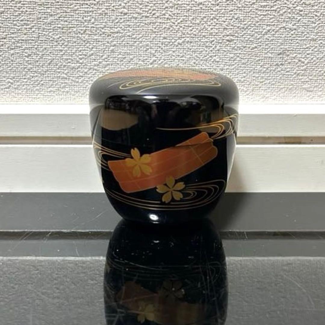 花筏蒔絵中棗　道具懐石鵬雲斎坐忘斎淡々斎即中斎而妙斎棗水指茶杓水屋茶碗釜