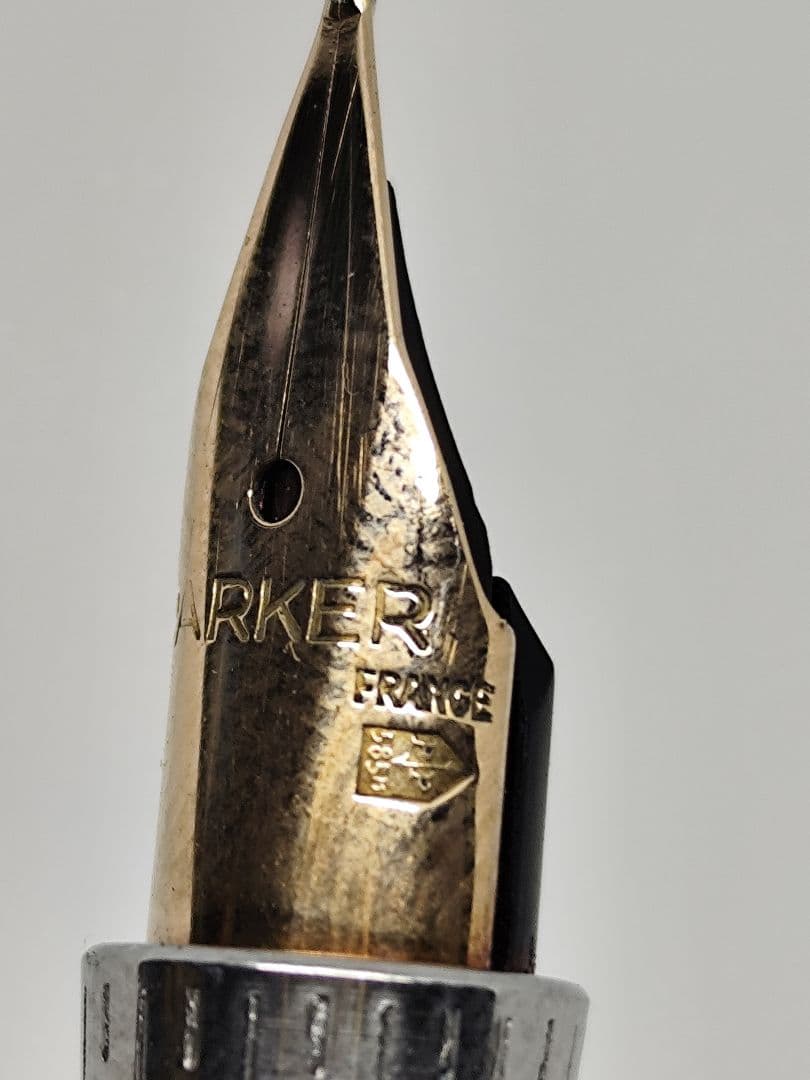 訳あり PARKER 万年筆 14金 スターリングシルバー
