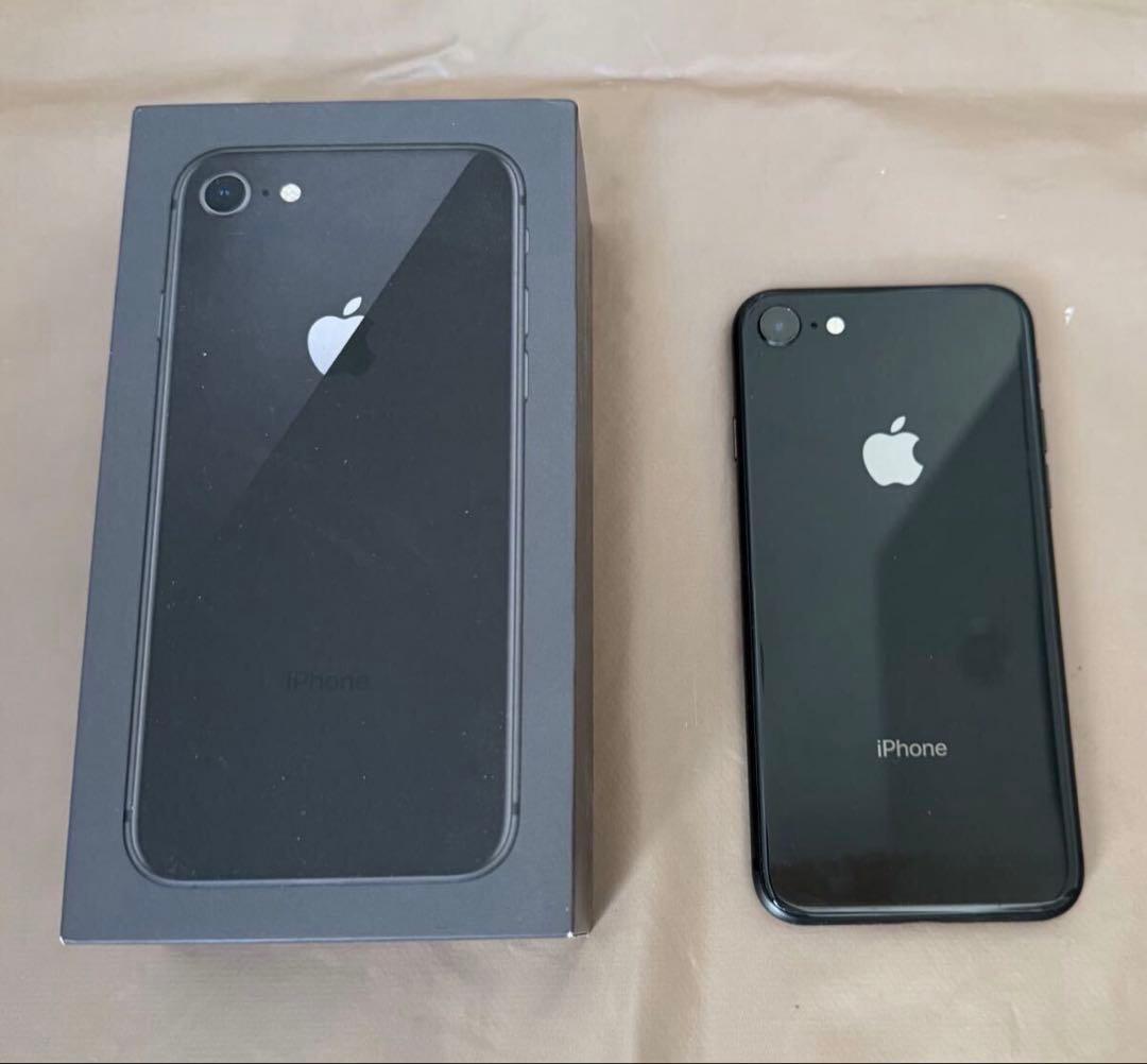 箱付き iPhone 8 SIMフリー 64G スペースグレイ 付属品あり