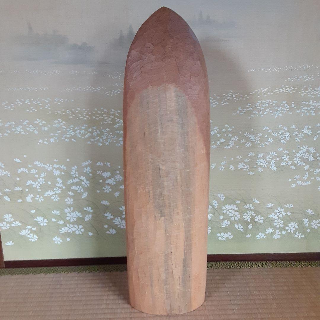 【未使用/保管品】仏像(船形)　木製　鳥取県仏師　故 山本竜門先生 作