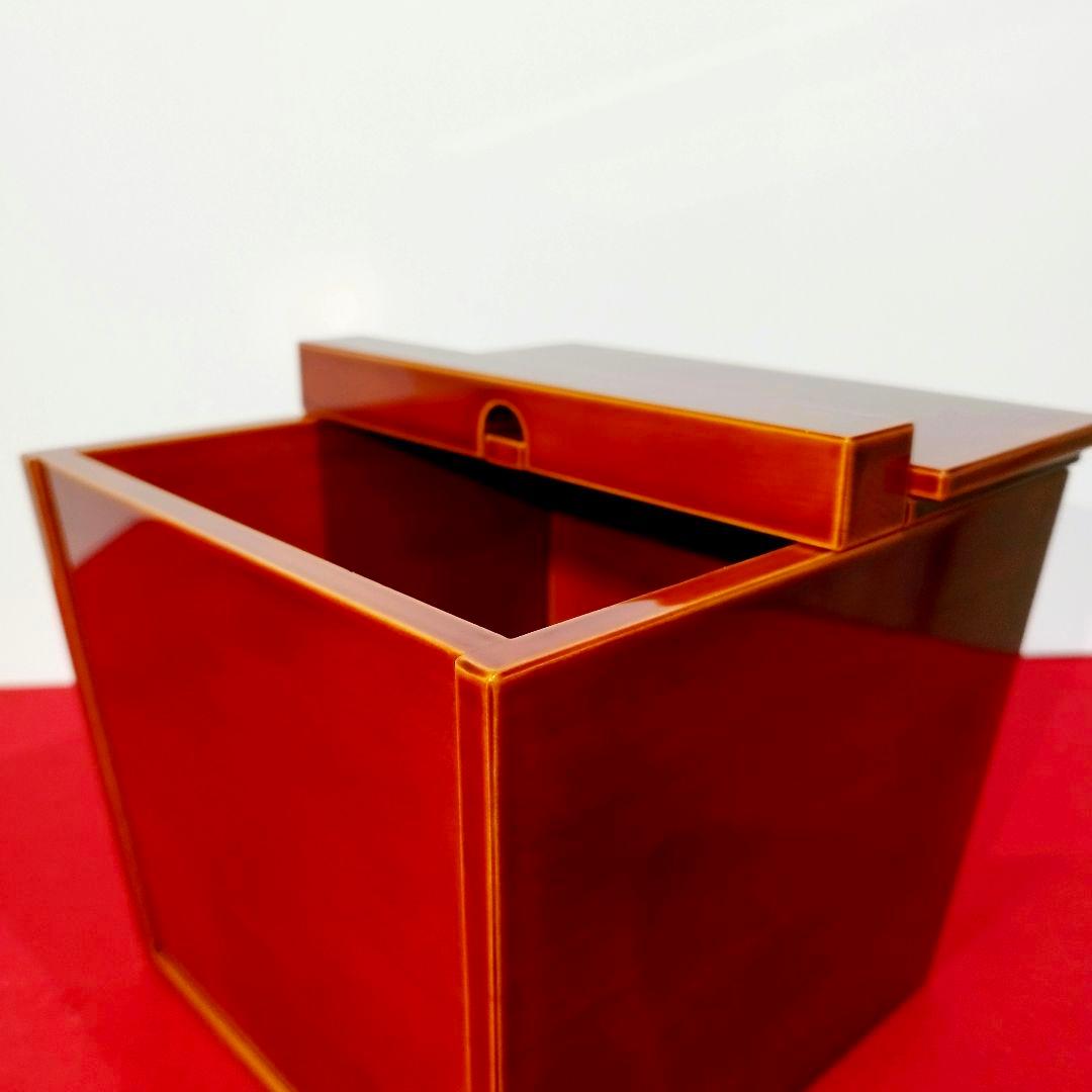 【極美品】飛騨春慶塗 釣瓶水指 化粧箱付
