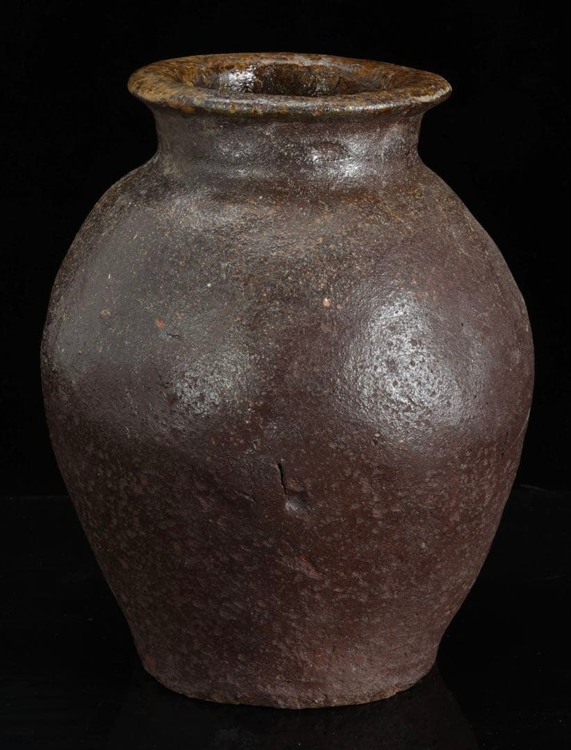 室町時代 古備前 自然釉壷 高さ27㎝ 時代箱付 花器 古陶 壺 古美術 骨董品