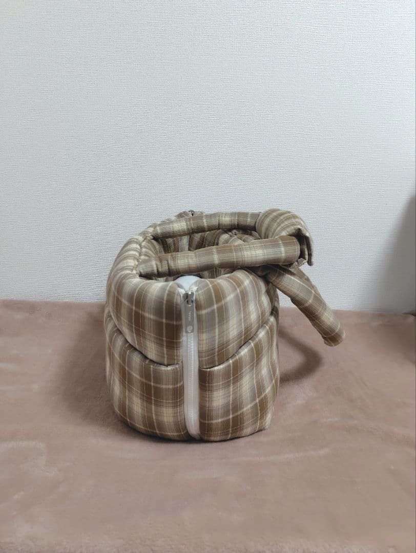 APERTY　wide bag tartan brown　S　キャリーバッグ