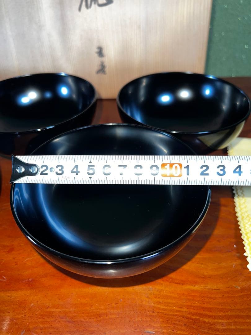 41 未使用 輪島塗 わじま龍作 松沈金 吸物椀 五客揃 共箱 作家在銘