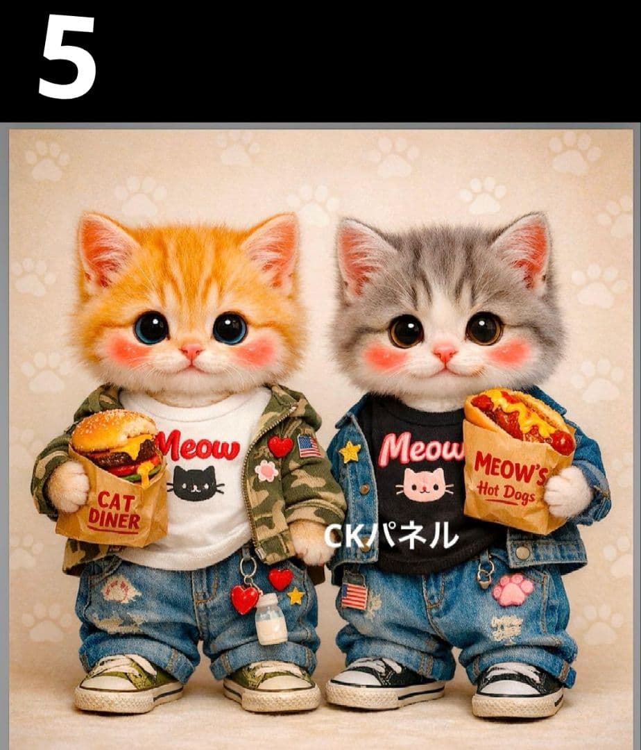 オーダーページ　ハンカチ435 デニムにゃんこ柄　ハンドメイド1/25