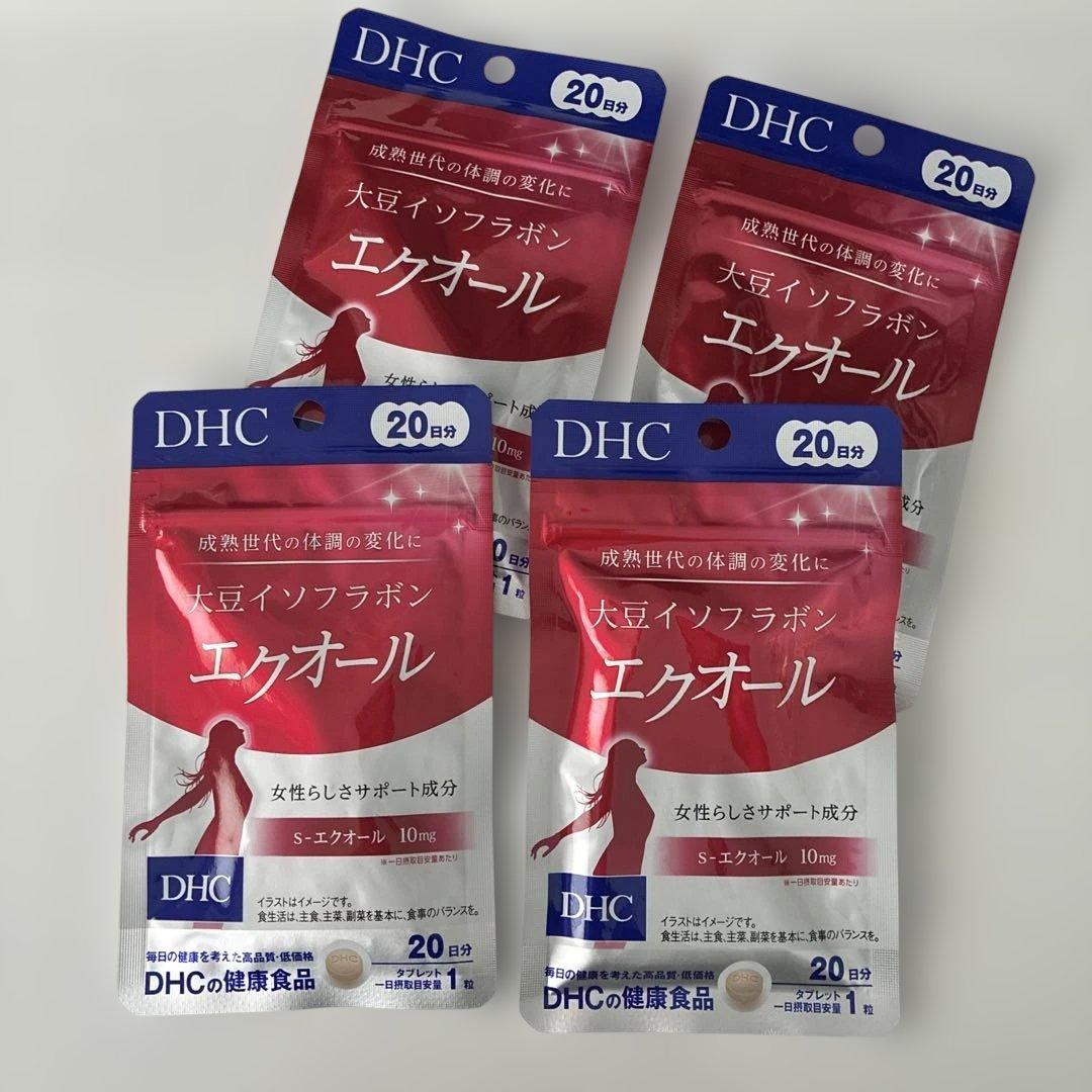 DHC 大豆イソフラボン エクオール 20日分 20粒　4 個セット