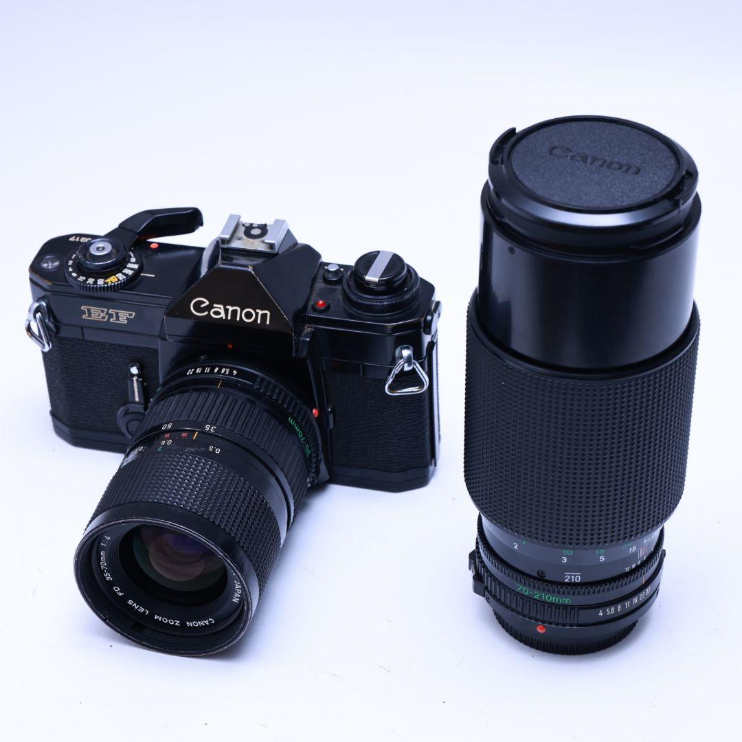 フィルムカメラ Canon EF レンズ2本 電池付き