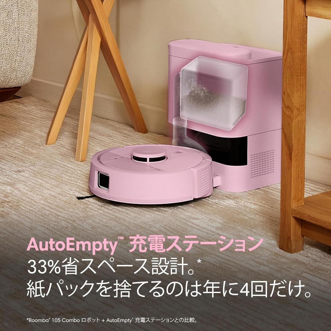 【新品】ルンバ Mini 超小型床拭きロボット掃除機+充電ステーション（桜）