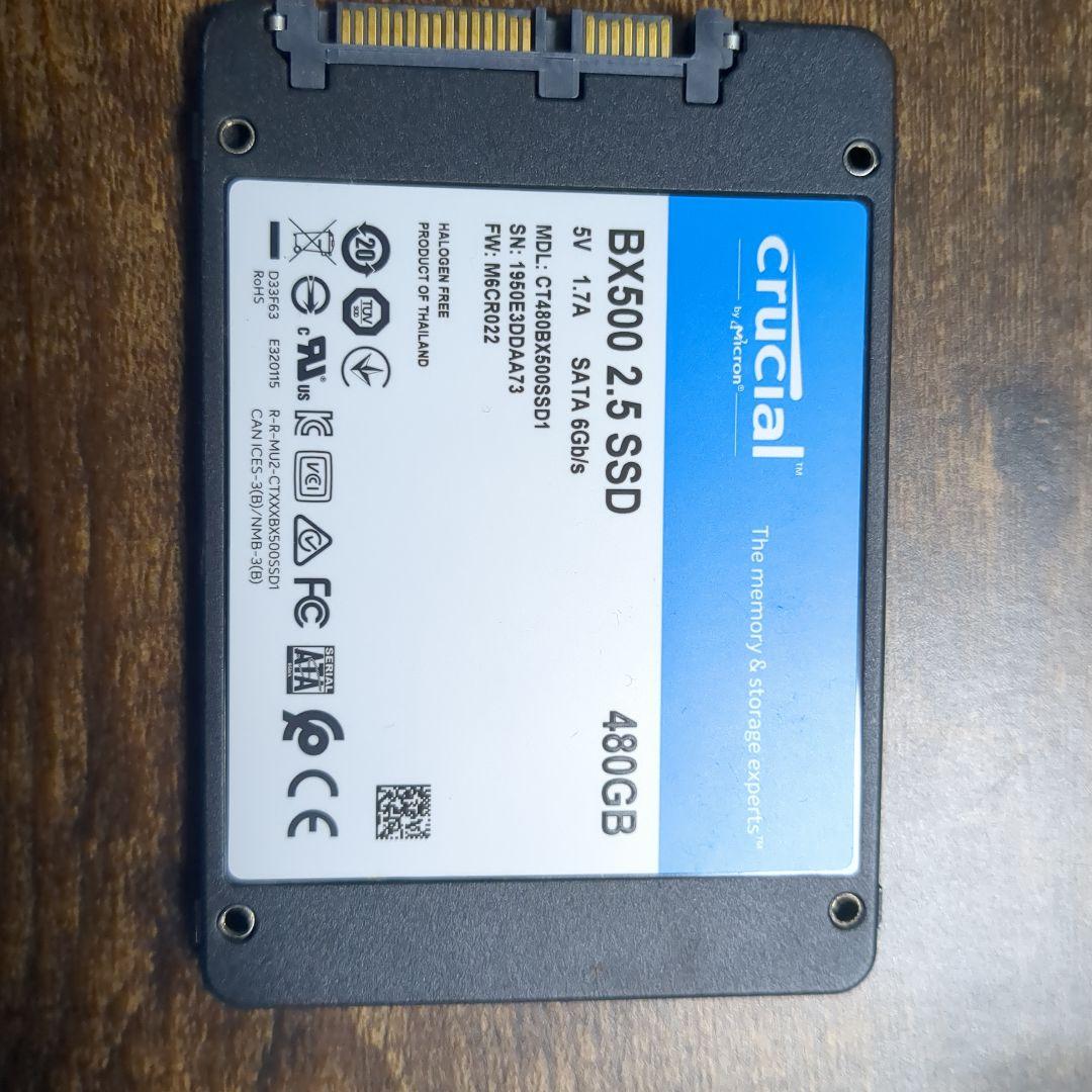Crucial BX500 2.5インチSSD 480GB