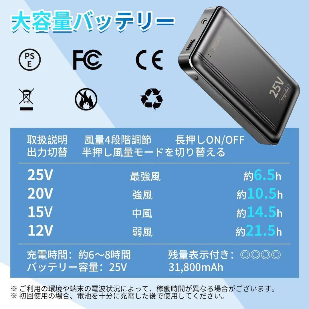 Suplin 25V バッテリー＆ファンセット