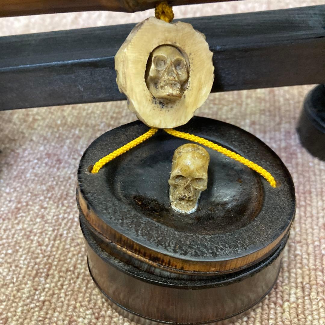 喧嘩特大煙管骸骨煤竹特大煙管入れ相撲　大工頭領　ハンドメイド置物飾り物工芸
