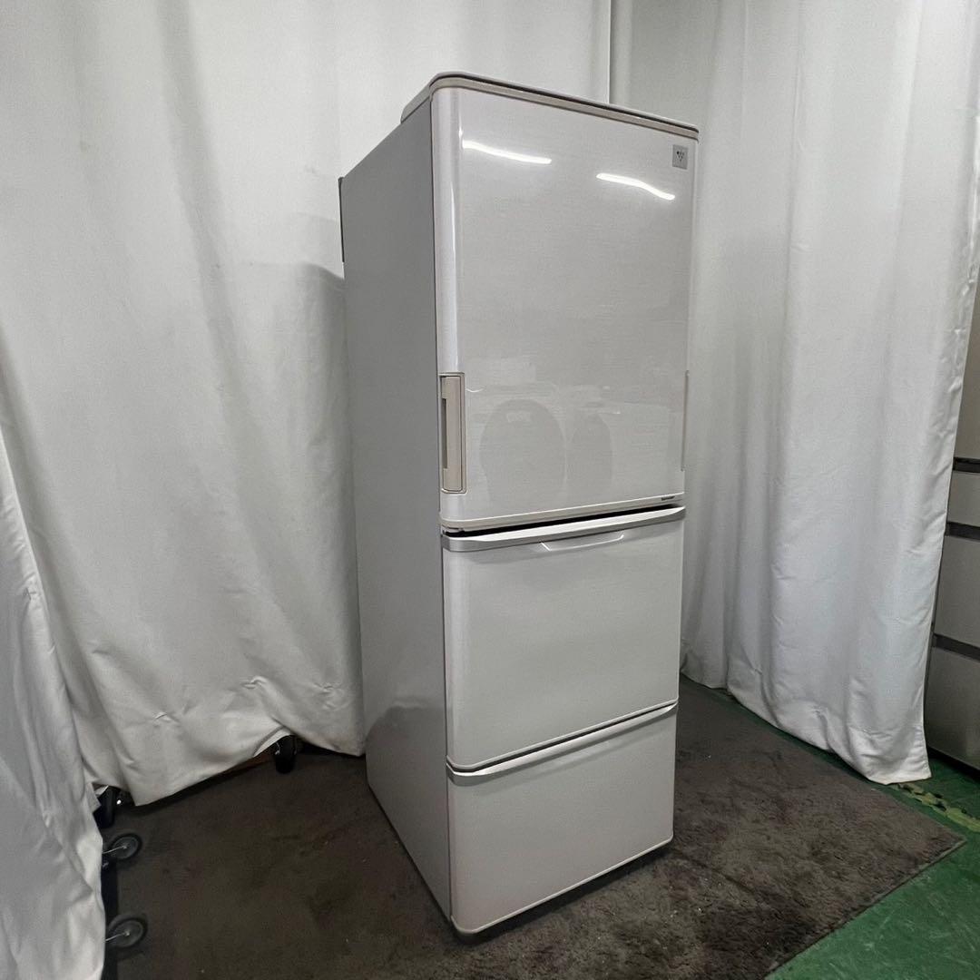 K911⭕️冷蔵庫　大型　350ℓ 両開き　シャープ　どっちもドア　設置無料　安い
