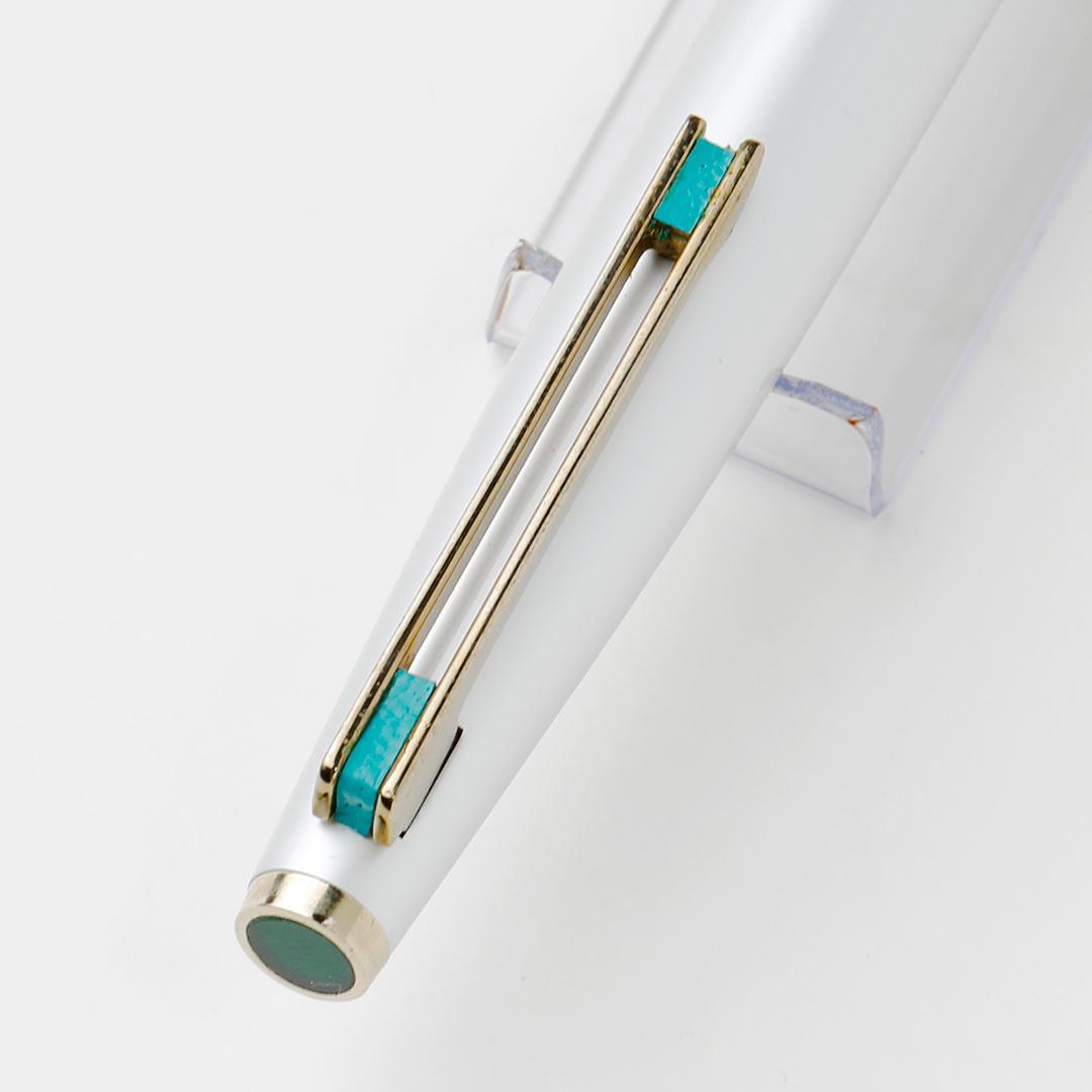 【未使用】 プラチナ万年筆 ポケット 22K シルバー＆グリーン 年代物 C