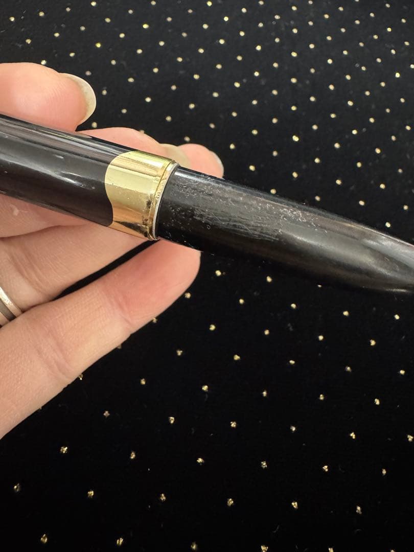 PLATINUM 18K 万年筆 黒