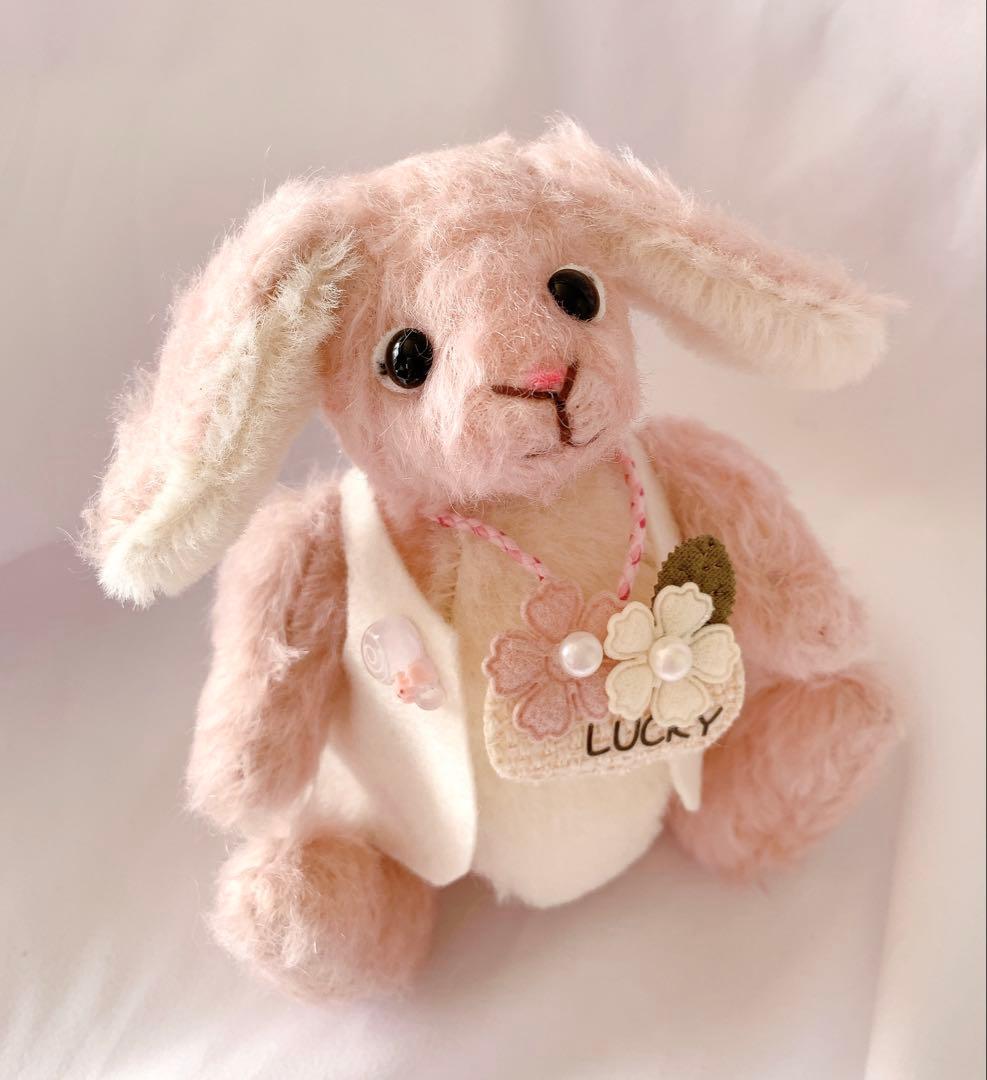 ＊美品＊　作家様　垂れ耳うさぎさん ぬいぐるみ テディベア