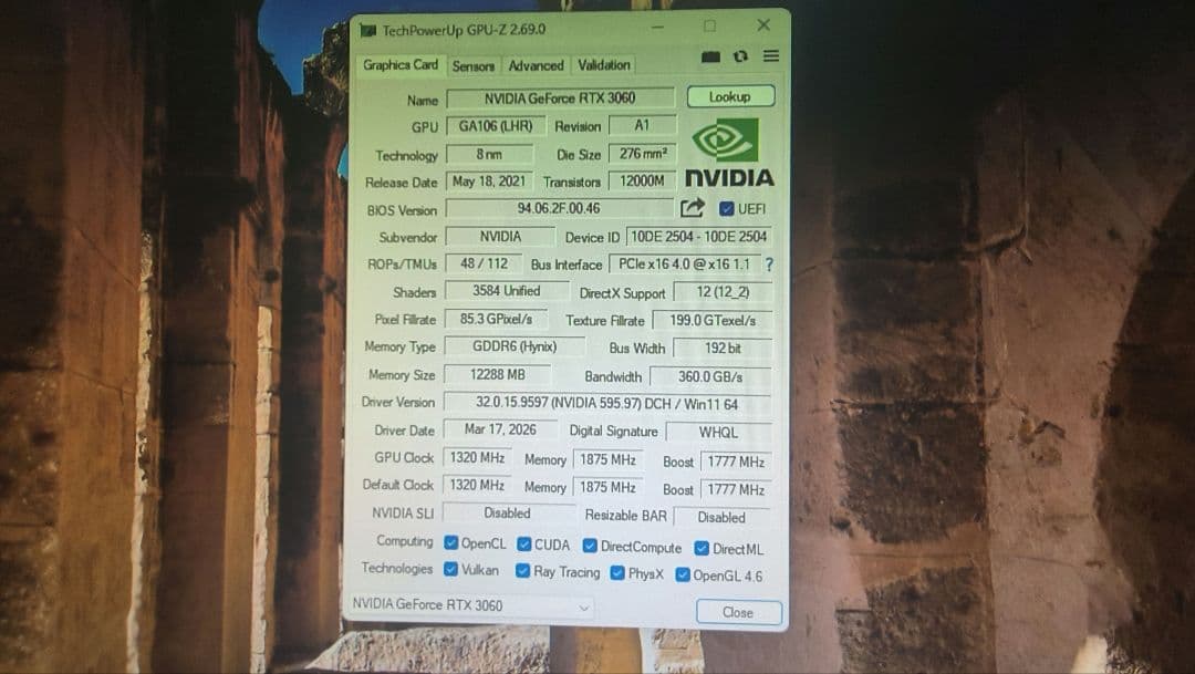 ジャンク PALIT RTX 3060 DUAL 12G 動作確認済み