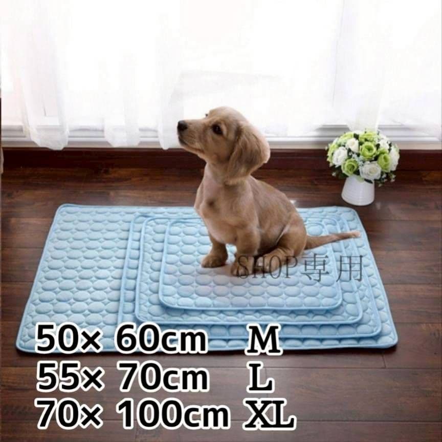 【新品】接触冷感マット　ひんやり　グレー　熱中症対策　ペット　犬猫兼用　洗える