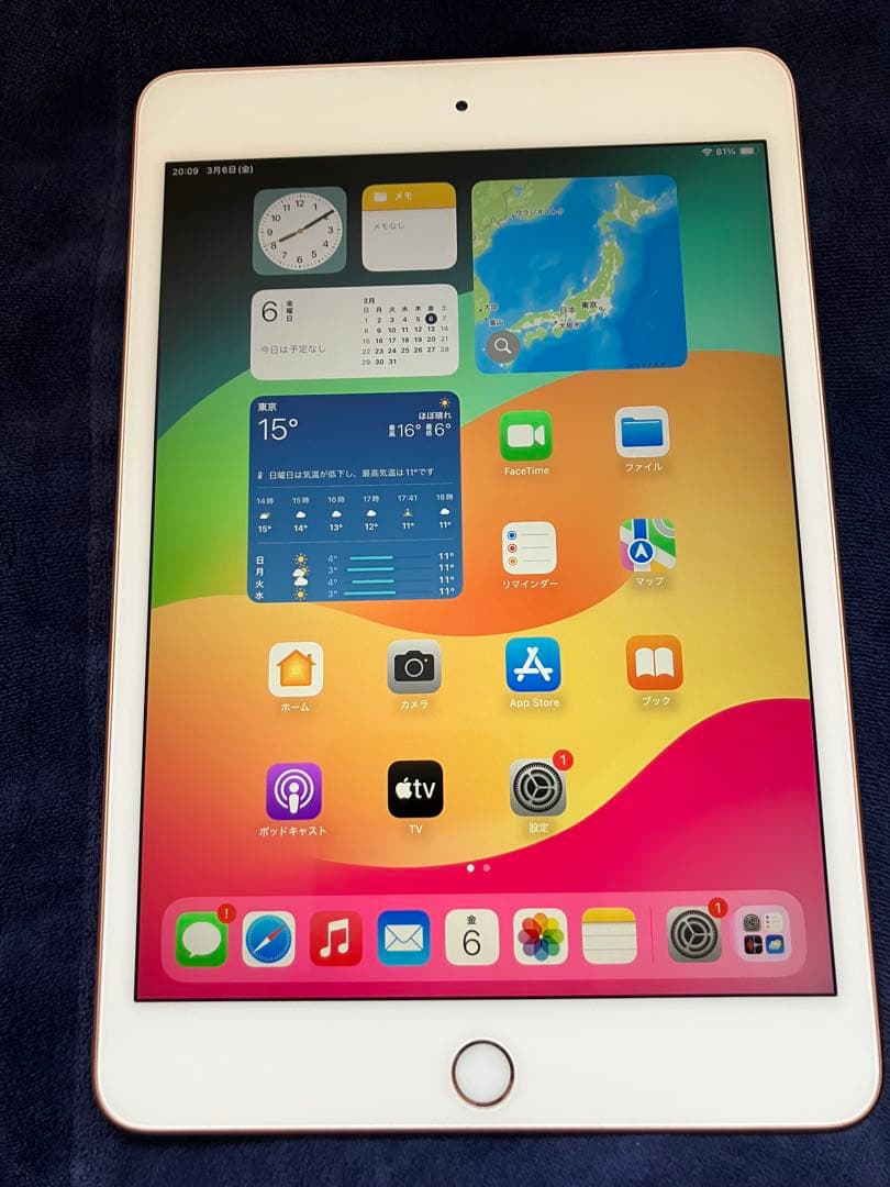 【美品】iPad mini 第5世代　WiFiモデル　ローズゴールド 64gb