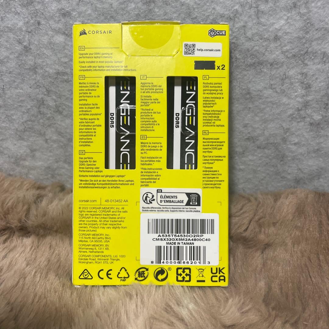 CORSAIR DDR5-4800MHz ノートPC用 メモリ